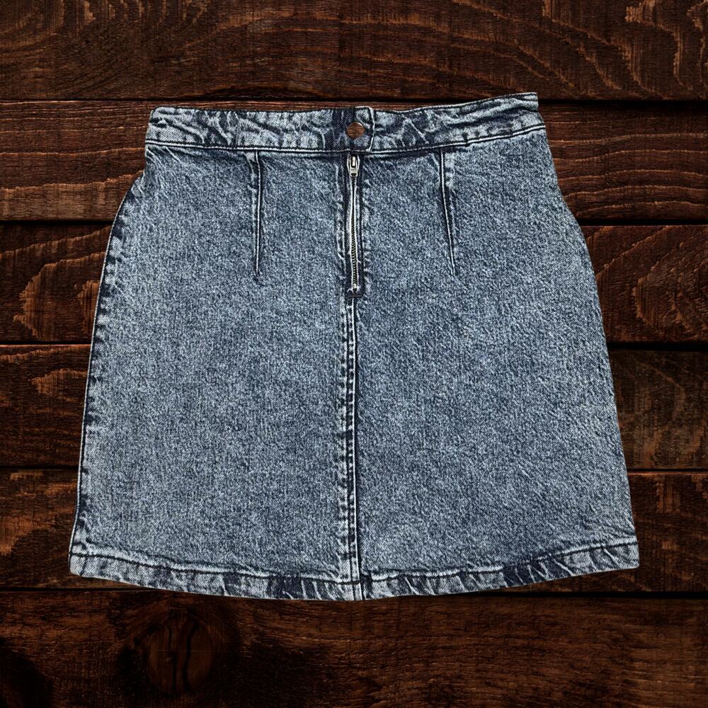 Free People Midnight Magic Mini Denim Skirt Medium Wash Size 4 - Picture 3 of 9